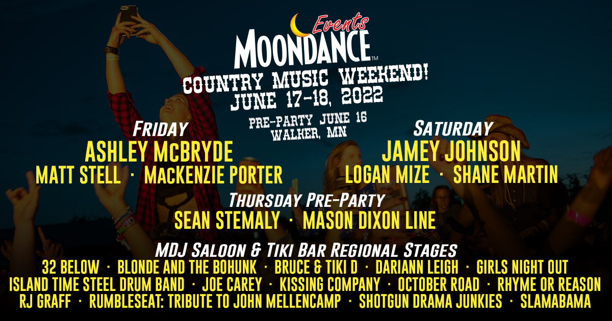 Moondance Jammin Country Fest 2023 Walker, Minnesota Country Music